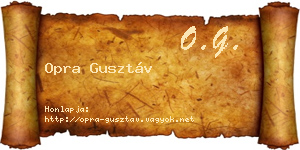Opra Gusztáv névjegykártya