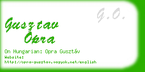 gusztav opra business card