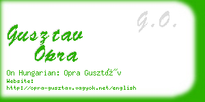 gusztav opra business card